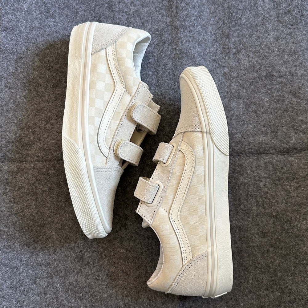 Vans Beige Velcro Sneakers